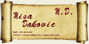 Miša Daković vizit kartica